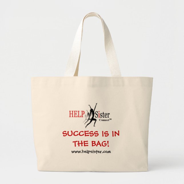 Success is in the Bag! Large Tote Bag (Front)