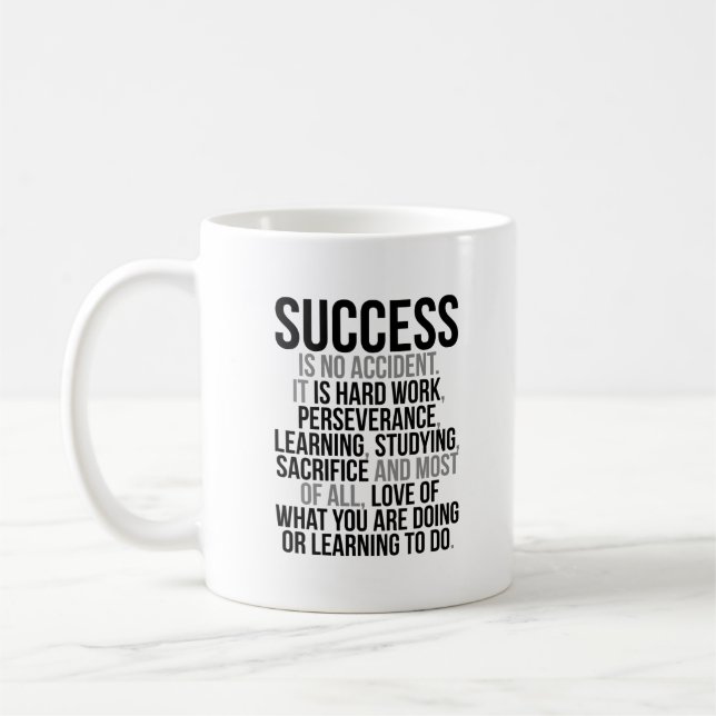Success Is No Accident Coffee Mug (Left)