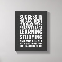 Success Is No Accident Motivational Quote Wall Art