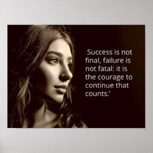Success is not final quote poster