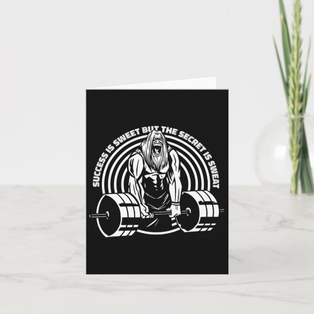 Success Is Sweet But The Secret Is Sweat Men Bodyb Card (Front)