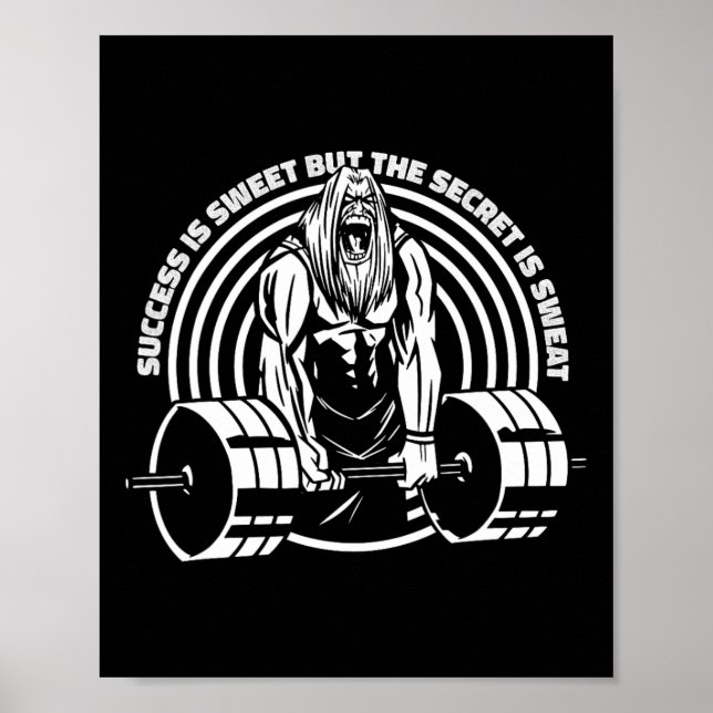 Success Is Sweet But The Secret Is Sweat Men Bodyb Poster (Front)