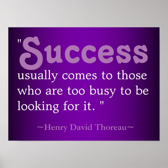 Success Life Quote | Thoreau Poster (Front)