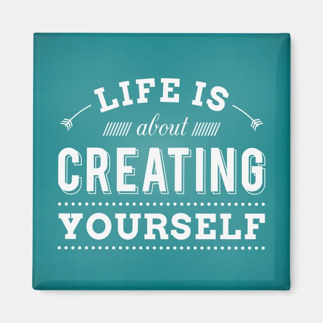 Success Motivational Attitude Life Quote Magnet (Front)