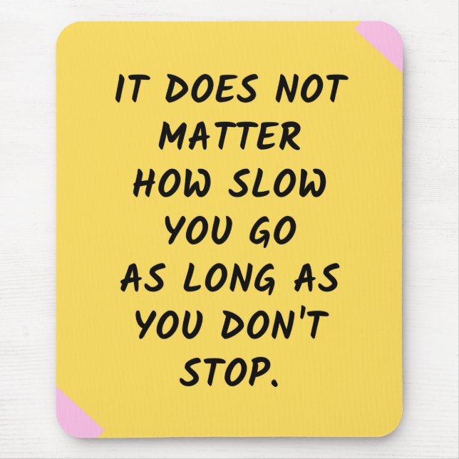 Success Motivational / Inspirational Quote Mouse Mat (Front)