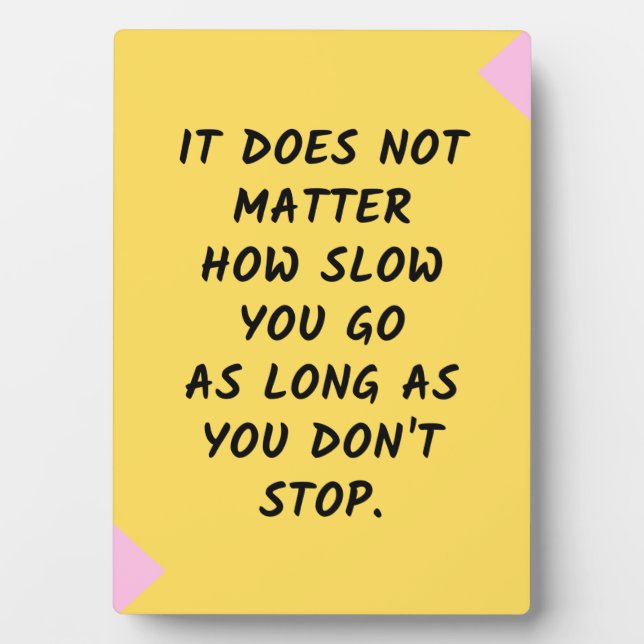 Success Motivational / Inspirational Quote Plaque (Front)