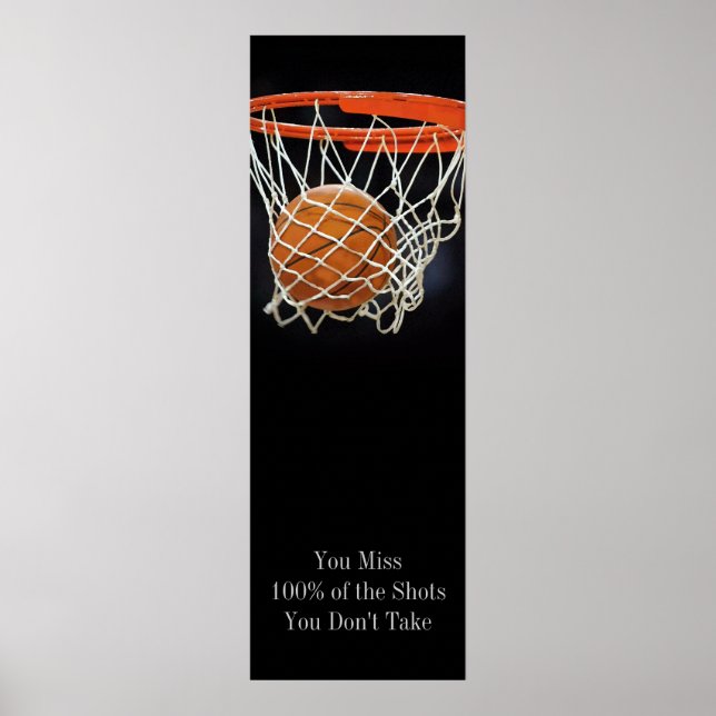 Success Motivational Quote Basketball Door Poster (Front)