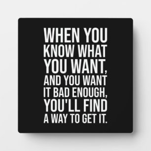 Success Motivational Quote - Find A Way Plaque