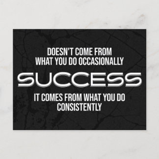 Success Motivational Quote Postcard