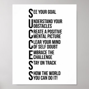 Success Motivational Quotes Poster