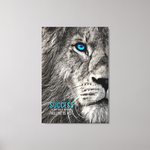 Success My Only Option Motivational Quote Canvas Print