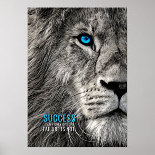 Success My Only Option Motivational Quote Poster