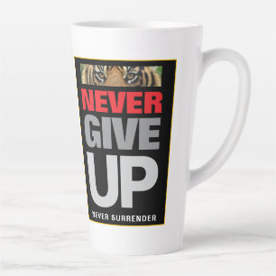 Success Never Give Up Never Surrender Large Latte Mug