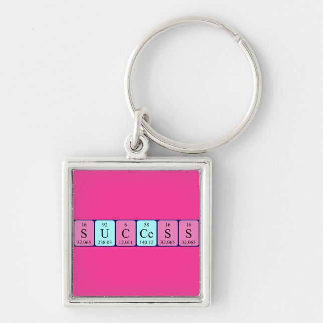 Success periodic table name keyring (Front)