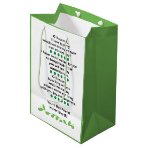 Success Poetry Inspirational Motivational Medium Gift Bag
