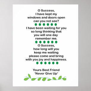 Success Poetry Inspirational Motivational Poster