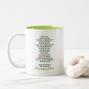 Success Poetry Inspirational Motivational Two-Tone Coffee Mug