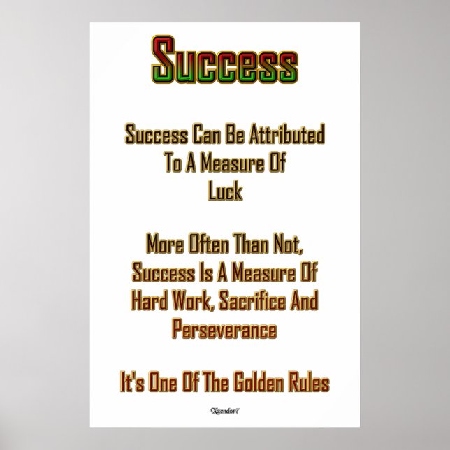 Success Poster (Front)