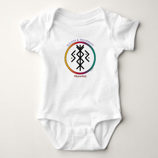 Success & Prosperity Bindrune Baby Bodysuit (Front)