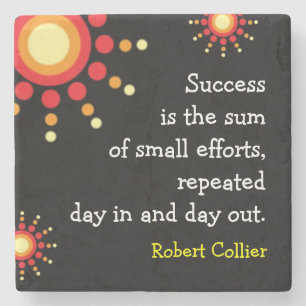 Success Quotation Motivational Words Stone Coaster