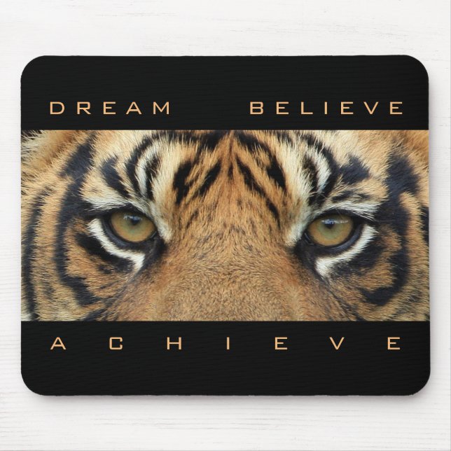 Success Quote Dream Believe Achieve Horizontal Mouse Mat (Front)