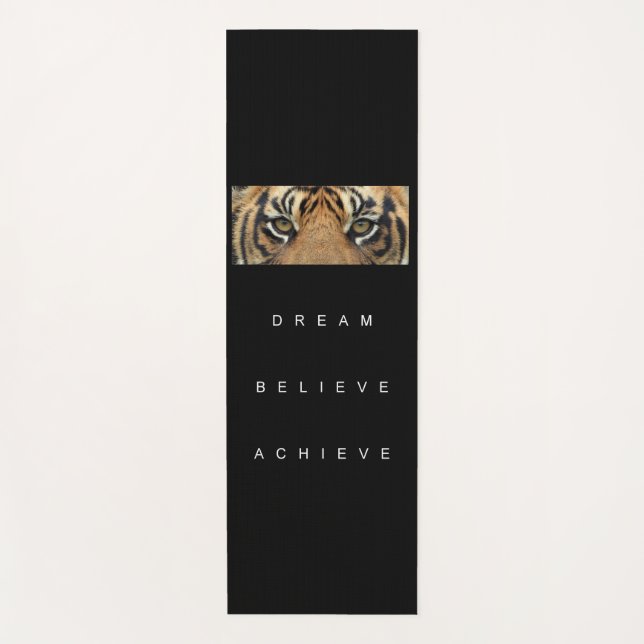 Success Quote Dream Believe Achieve Motivational Yoga Mat (Front)