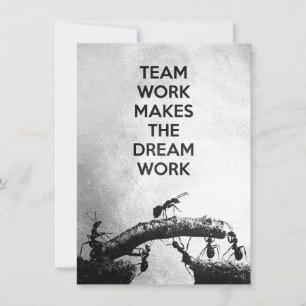 Success Quote Teamwork Makes The Dreamwork Invitation