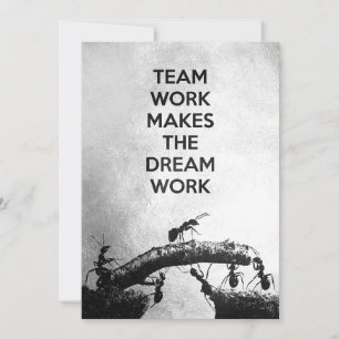 Success Quote Teamwork Makes The Dreamwork Thank You Card