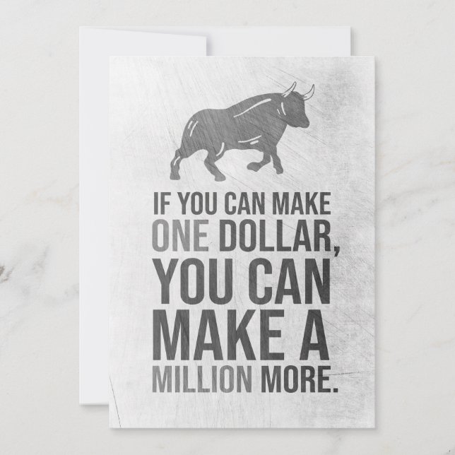 Success Quote You Can Make A Million Holiday Card (Front)