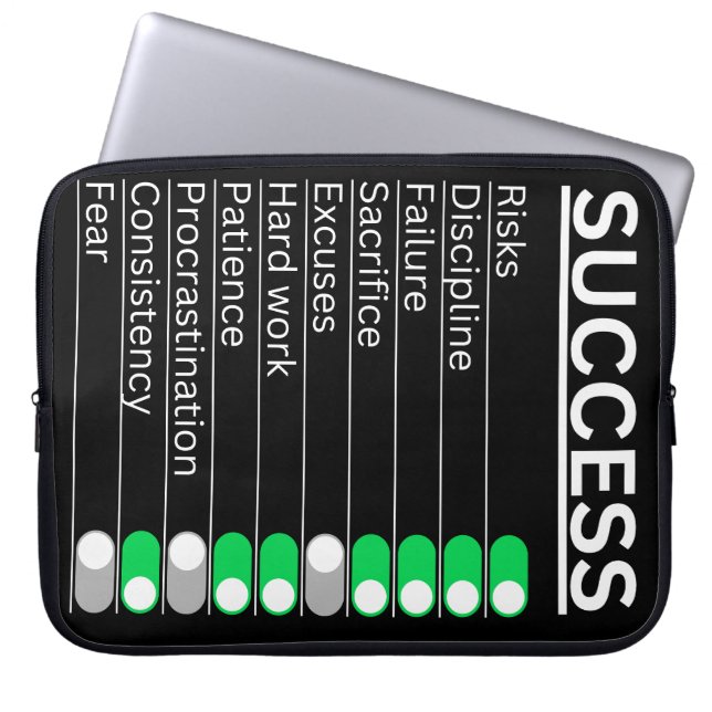 Success Settings Menu Laptop Case for Motivation (Front)