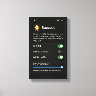 Success Settings: Optimise Your Life Canvas Print