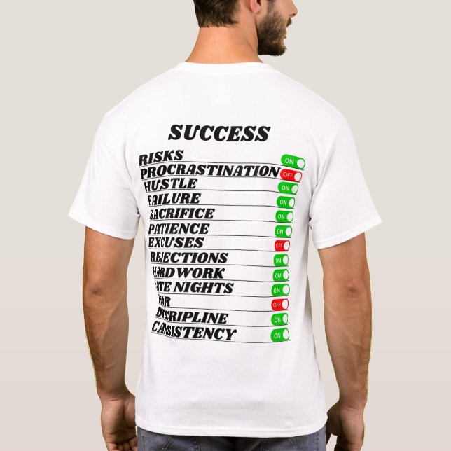  "Success Slogan T-Shirt – Motivational Tee for Ac (Back)