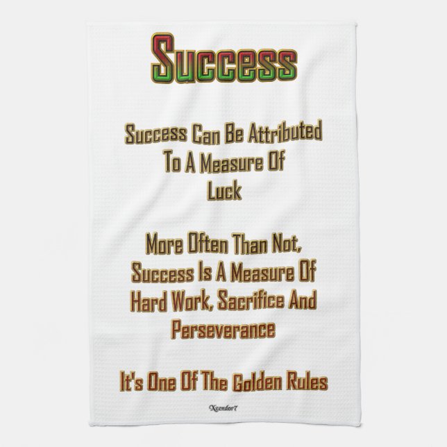 Success Tea Towel (Vertical)