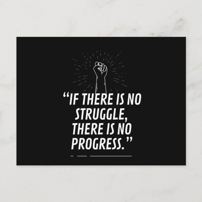 Success Triumph Quote Postcard Black Lives Matter (Front)