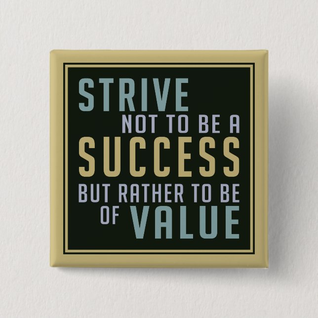 Success & Value Motivational button (Front)