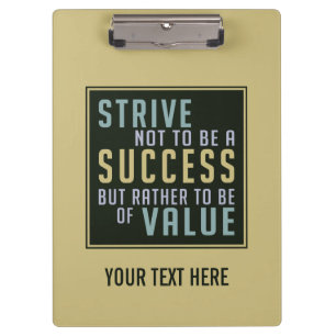 Success & Value Motivational clipboard