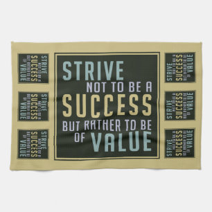 Success & Value Motivational kitchen towel