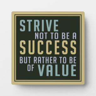 Success & Value Motivational plaque