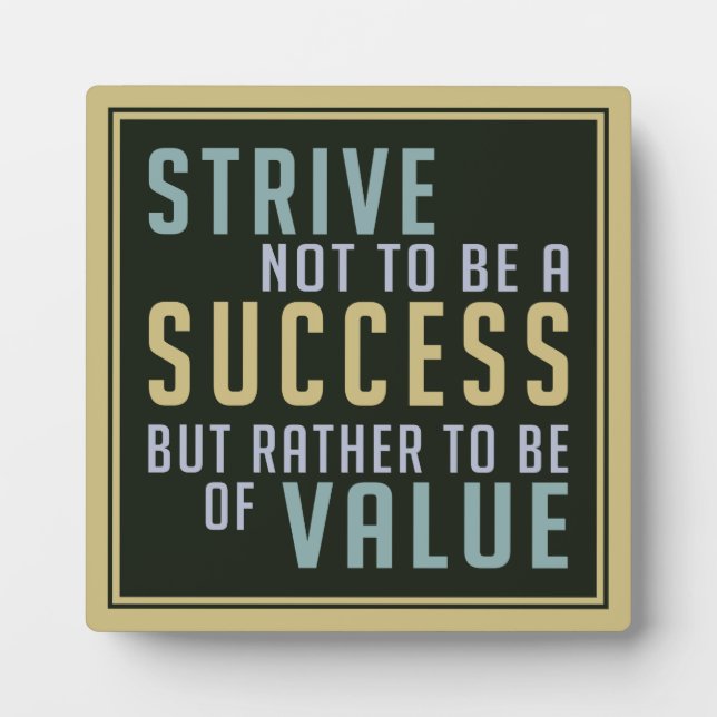 Success & Value Motivational plaque (Front)