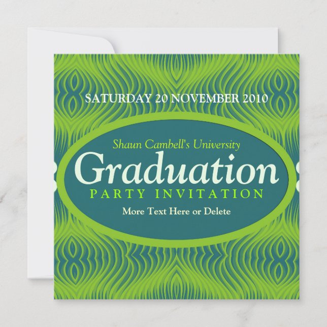 Success Vibration Graduation Invitation (Front)