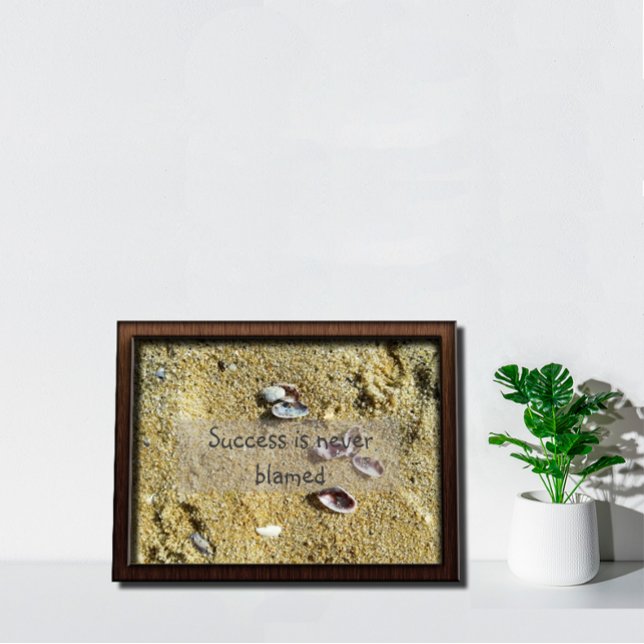 Success  wisdom saying sand photo poster (Creator Uploaded)