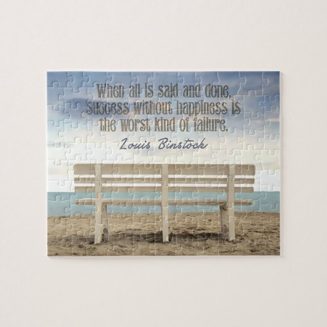 "Success without happiness" Inspirational Quote Jigsaw Puzzle (Horizontal)