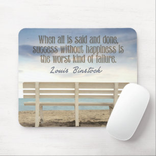 "Success without happiness" Inspirational Quote Mouse Mat