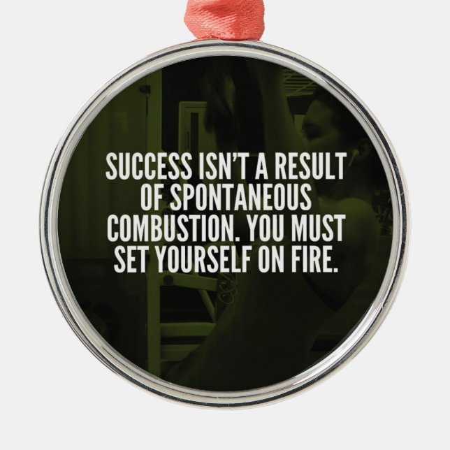 Success - Workout Inspirational Metal Tree Decoration (Front)