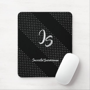 "Successful Businessman" Personal Silver Monogram Mouse Mat