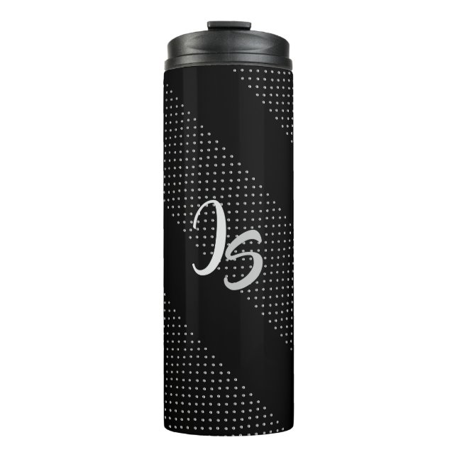"Successful Businessman" Personal Silver Monogram Thermal Tumbler (Front)