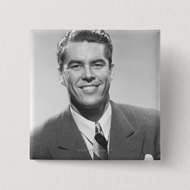 Successful Man 15 Cm Square Badge (Front)