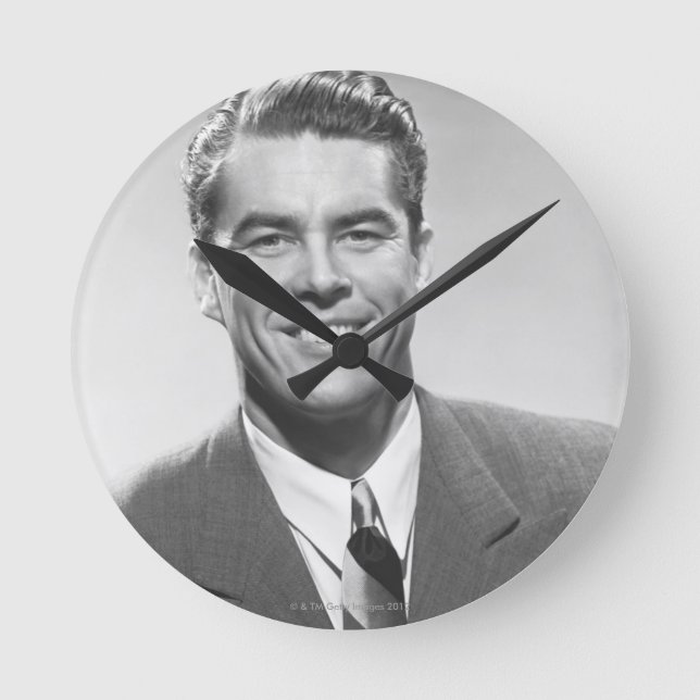 Successful Man Round Clock (Front)
