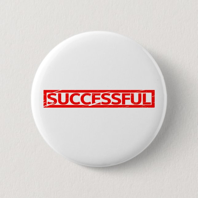 Successful Stamp 6 Cm Round Badge (Front)