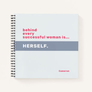 Successful Woman Motivational Quote Diary Notebook